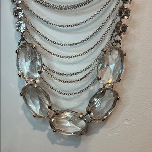 Elegant Silver Multi-Layer Necklace